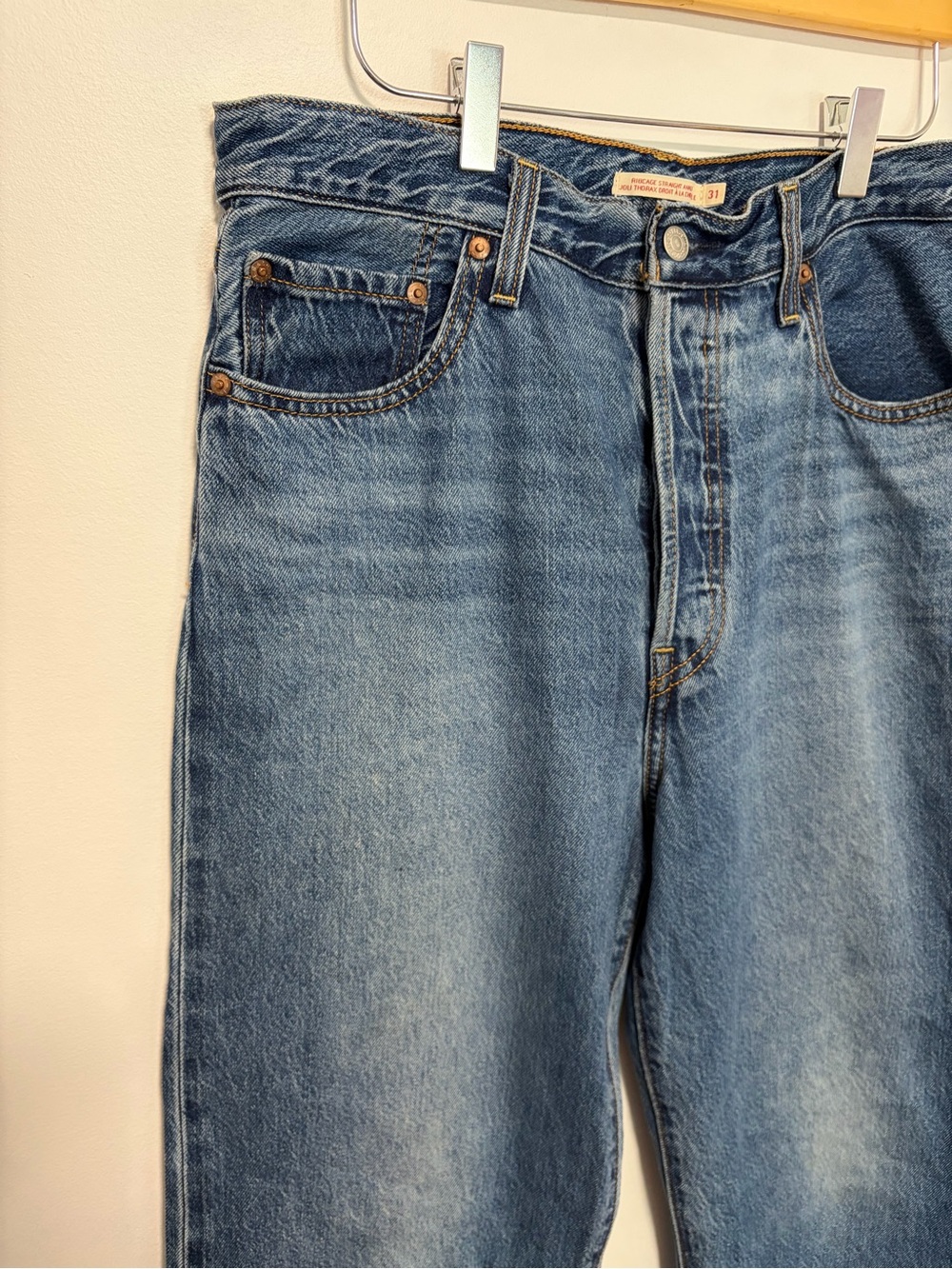 LEVI’S Ribcage Straight Ankle Jeans Women’s Size 31 - Picture 3 of 8